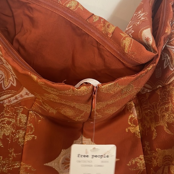 FREEPEOPLE COPPER COMBO STRAPLESS DRESS NEW W TAGS SIZE 12 - Picture 6 of 7